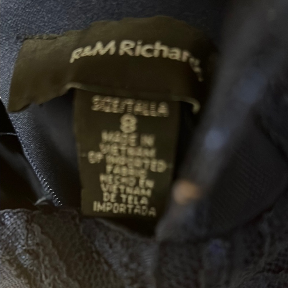 R & M Richards Blue Sequin Halter Gown - Picture 7 of 11